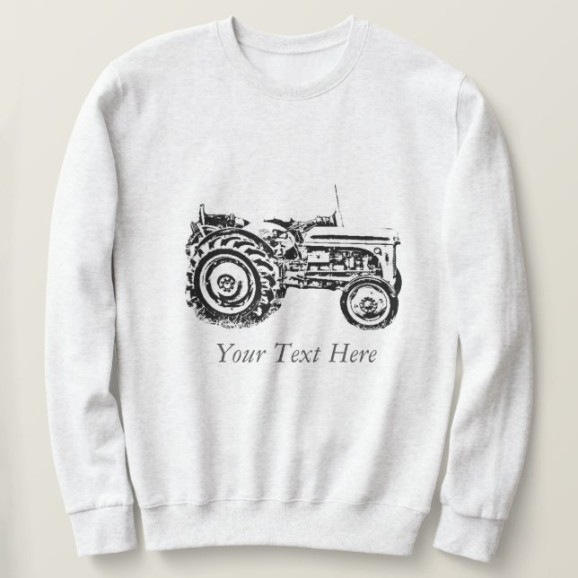 Moletom fotografia do trator de massagem de cinzas antigas (Frente do Design)