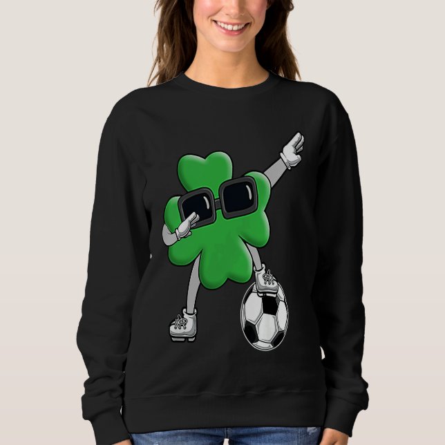 Moletom Four Leaf C Soccer Patrick's Day Lucky Day (Frente)