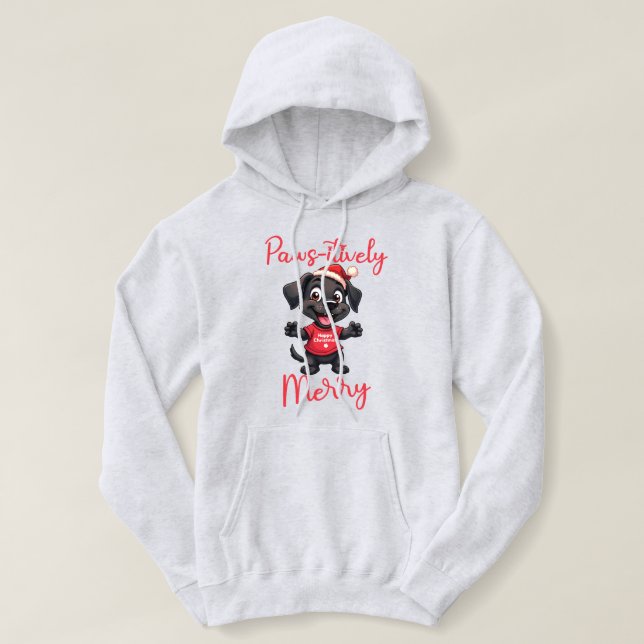 Moletom "Four-Pawed Festive Cheer" (Frente do Design)