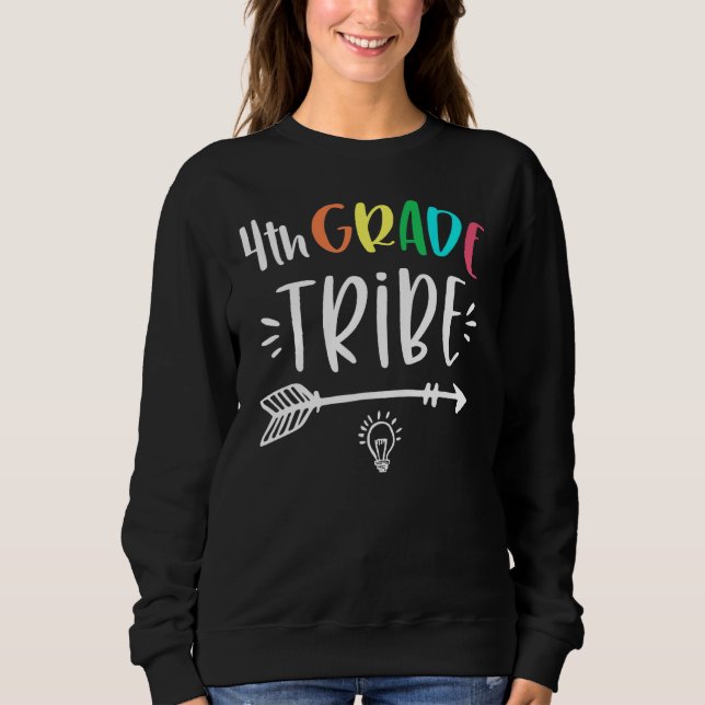 Moletom Fourth 4th Grade Tribe Back To School Teacher Stud (Frente)