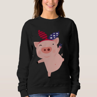 Moletom Fourth of July Pig