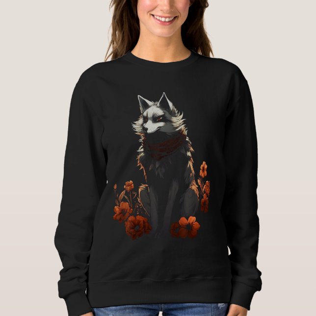 Moletom Fox Artwork Flowers  Animal  Animal Fox (Frente)