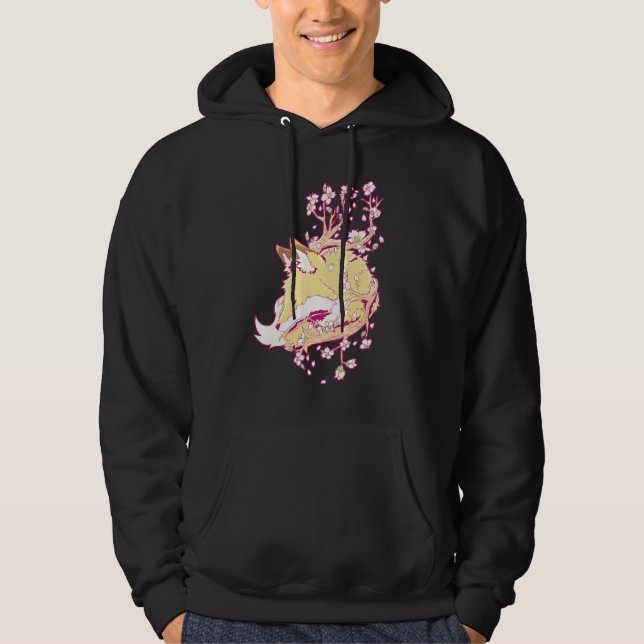 Moletom Fox Cherry Blossom Fllower Japonês (Frente)