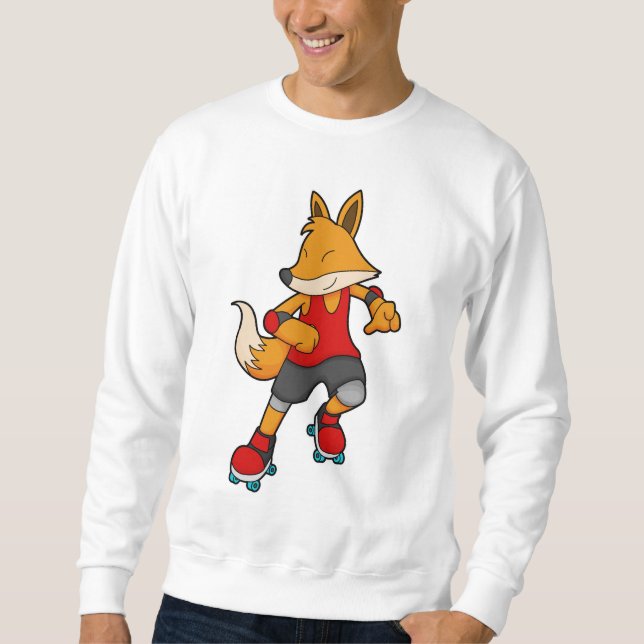 Moletom Fox como Patinador com skates Roller (Frente)