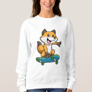 Moletom Fox como skater com skate