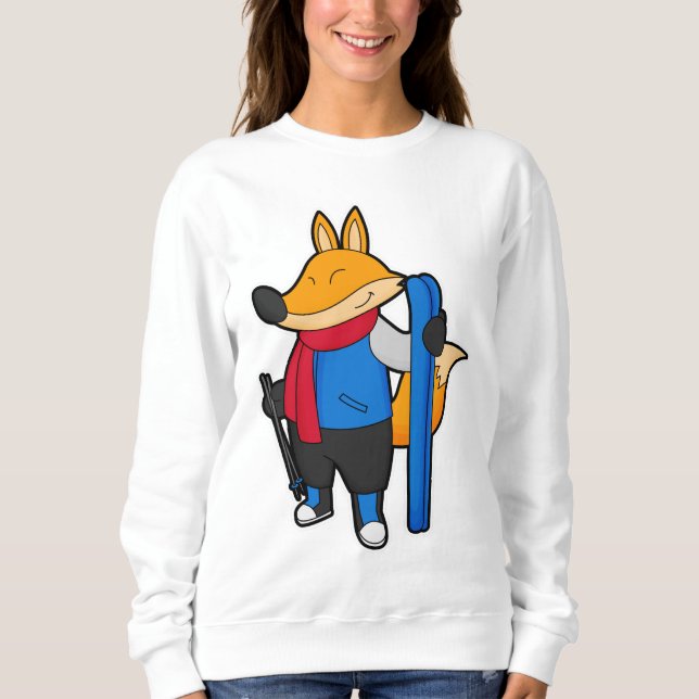 Moletom Fox como Skier com Esqui (Frente)