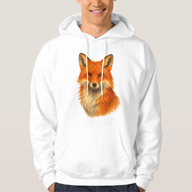 Moletom Fox de Aquarela | capuz (Frente)