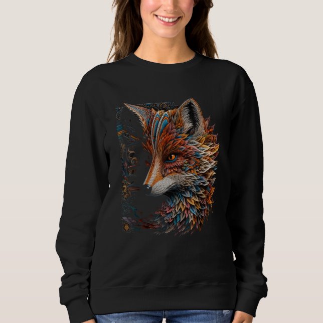 Moletom Fox Fantasy - Art Mandala Artwork Animal Fox (Frente)