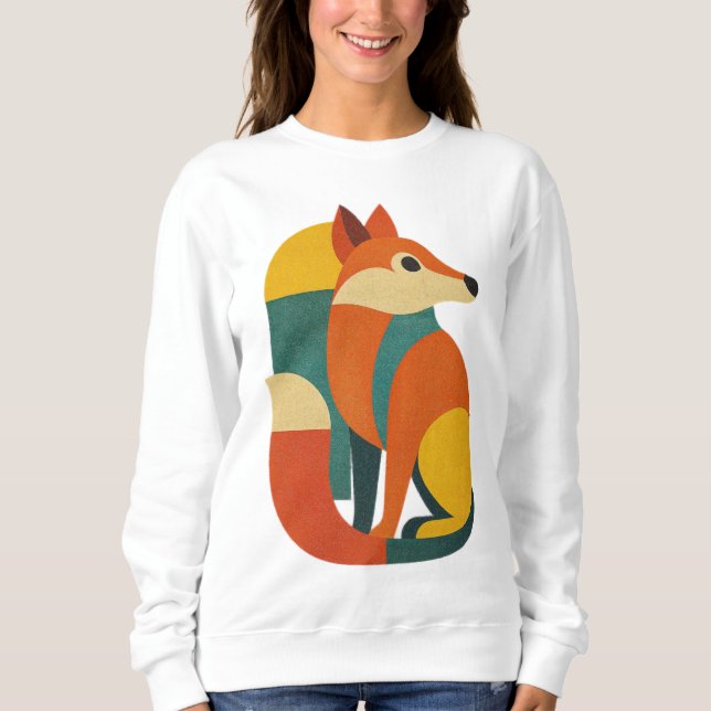 Moletom FOX ILLUSTRATION GEOMETRY DESIGN T-Shirt (Frente)