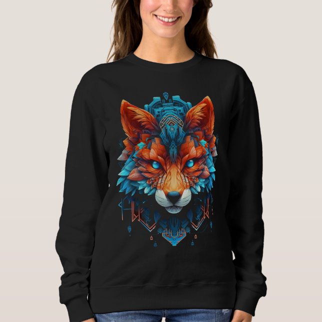 Moletom Fox Mandala Blue Eyes (Frente)