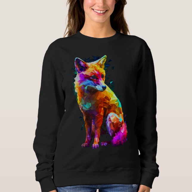 Moletom Fox Polygon Colourful  Animal  Animal Fox (Frente)