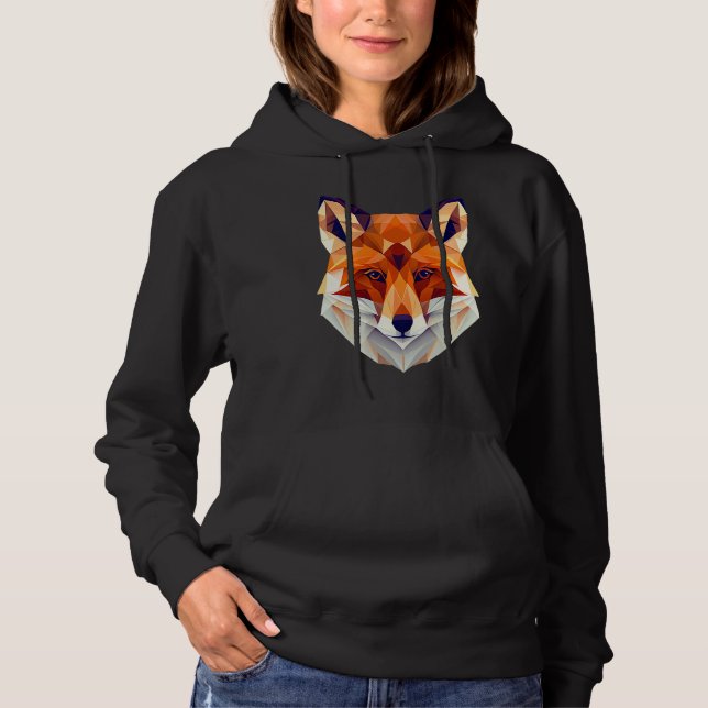 Moletom Fox Polygon Wild Animal  Wildlife Zookeeper Geomet (Frente)