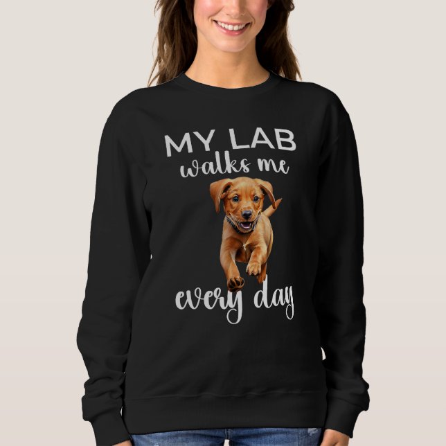 Moletom Fox Red Lab Walking Labrador Retriever Mom (Frente)