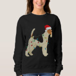 Moletom Fox Terrier Christmas Lights Santa Hog Xm<br><div class="desc">Fox Terrier Natal Luz Santa Hat Dog Xmas Gift</div>