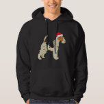 Moletom Fox Terrier Christmas Lights Santa Hog Xm<br><div class="desc">Fox Terrier Natal Luz Santa Hat Dog Xmas Gift</div>
