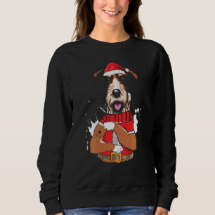 Moletom Fox Terrier Dog Papais noeis Eu Amo Mamãe Tatuagem