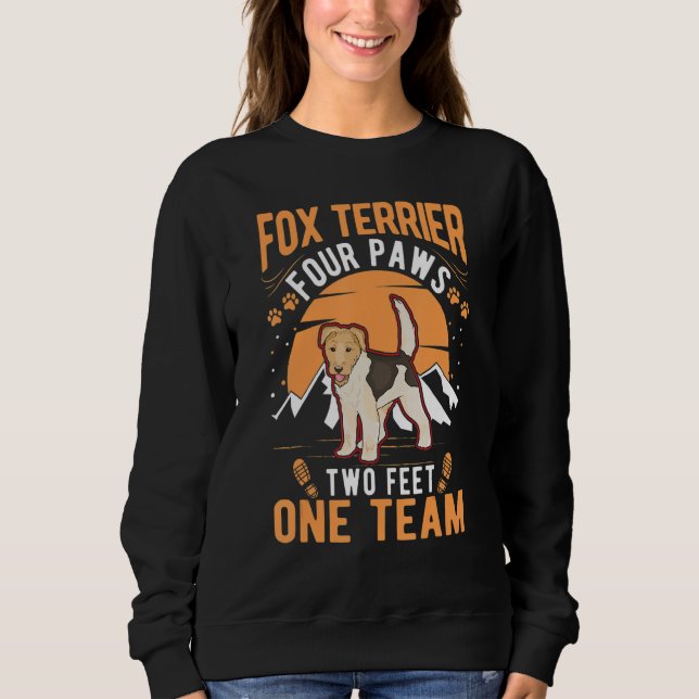Moletom Fox Terrier four paws two feet one team Fox Terrie (Frente)