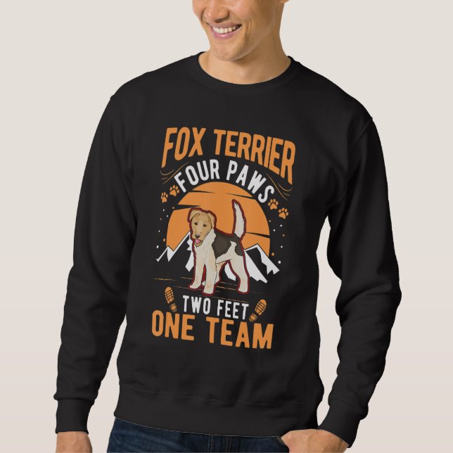 Moletom Fox Terrier four paws two feet one team Fox Terrie (Frente)