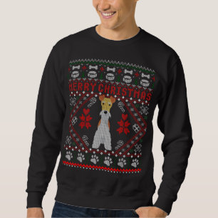 Moletom Fox Terrier Wire Dog Feliz Natal Suor Feio