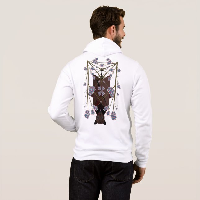 Moletom Fox Unisex Zip Hoodie Voadora (Parte Traseira Completa)