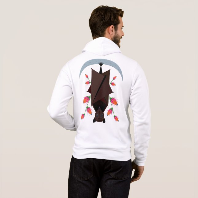 Moletom Fox Unisex Zip Hoodie Voadora (Parte Traseira Completa)