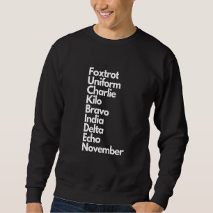 Moletom Foxtrot Uniform Charlie Kilo Bravo India Delta Ech