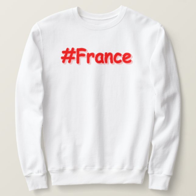 Moletom "#França" Design Adorável. Compre Agora (Frente do Design)