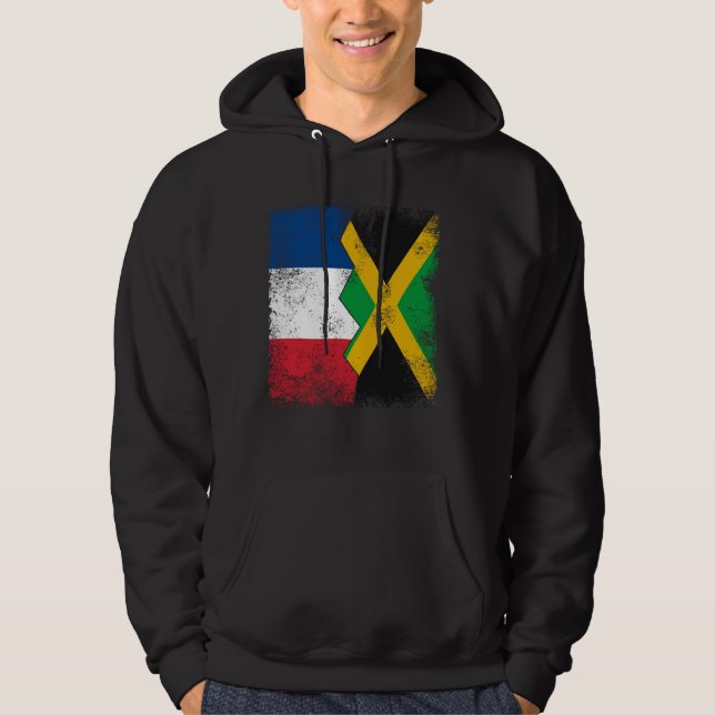 Moletom França Jamaica Flagres Half Jamaican French Roots  (Frente)