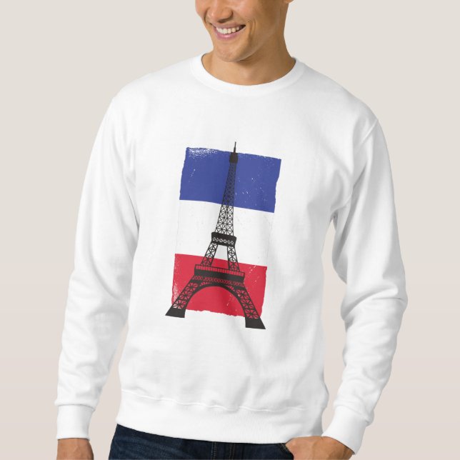 Moletom França Paris Bandeira francesa (Frente)