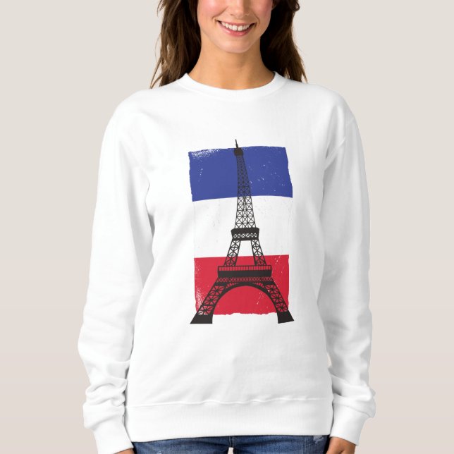 Moletom França Paris Bandeira francesa (Frente)