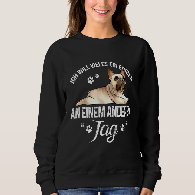 Moletom Francês Buldogue Francês Cachorro Francês Mulheres (Frente)