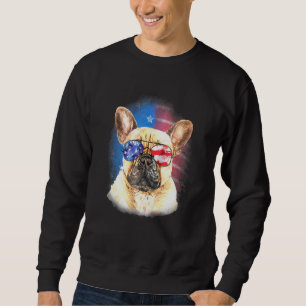 Moletom Francês Buldogue Puppy American Independence Day F