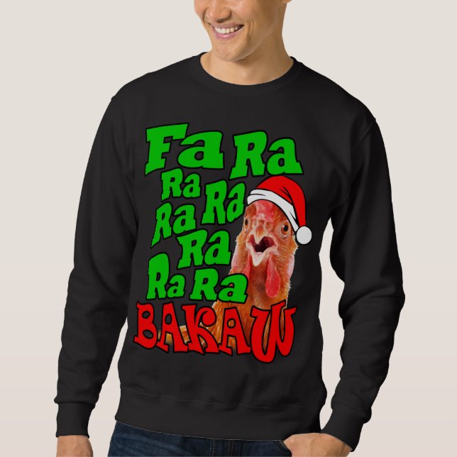 Moletom Frango de Natal Caroling Fa Ra Ra Feia Natal Feio (Frente)
