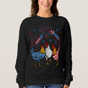 Moletom Frango EUA Bandeira Patriótica 4 de julho Mulheres