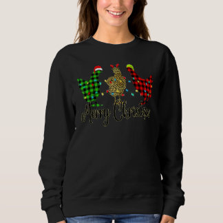Moletom Frango Feliz Natal Vermelho Verde Xadrez Leopardo 