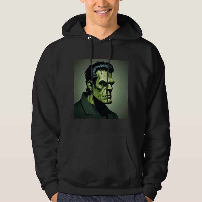 Moletom frankenstein significa hoodie negro (Frente)
