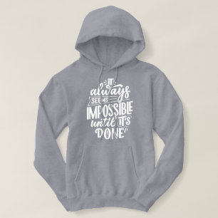Moletom Frase Motivativa Diária l Texto fofo cinza branco