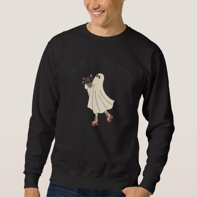 Moletom FREAK IN THE SHEETS Ghost Costume Halloween Meme (Frente)