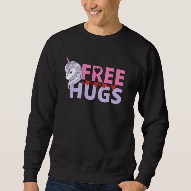 Moletom Free Hug Unicorn Good Vibe Smile Humanity (Frente)