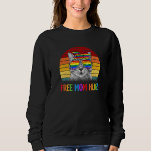 Moletom Free Mãe Hugs Lgbt Pride Gato Giro Bandeira Arco-Í