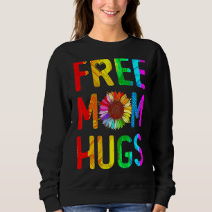 Moletom Free Mãe Hugs Orgulho gay Lgbt Daisy Rainbow Flowe