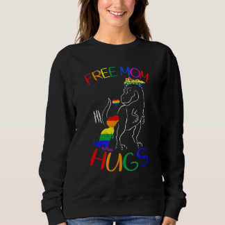 Moletom Free Mom Hugs LGBT Pride Mama Dinosaur Rex LGBT Pr
