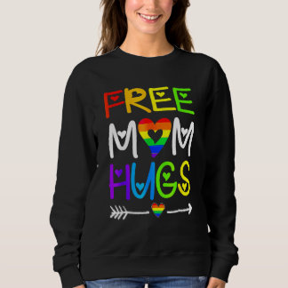 Moletom Free Mom Hugs Rainbow Heart LGBT Pride Month 1
