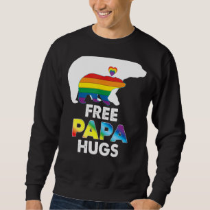Moletom Free Papa Hugs Rainbow Bear Lgbt Pride Gay Lesbian
