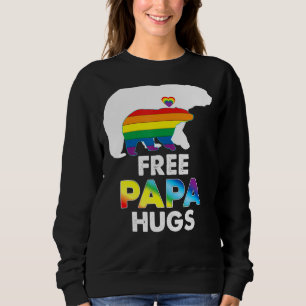Moletom Free Papa Hugs Rainbow Bear Lgbt Pride Gay Lesbian