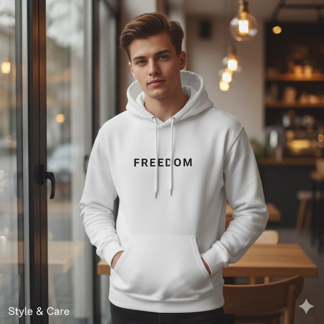 Moletom Freedom Custom Text Stylish Casual Wear Hoodie (Freedom Custom Text Stylish Casual Wear Hoodie)