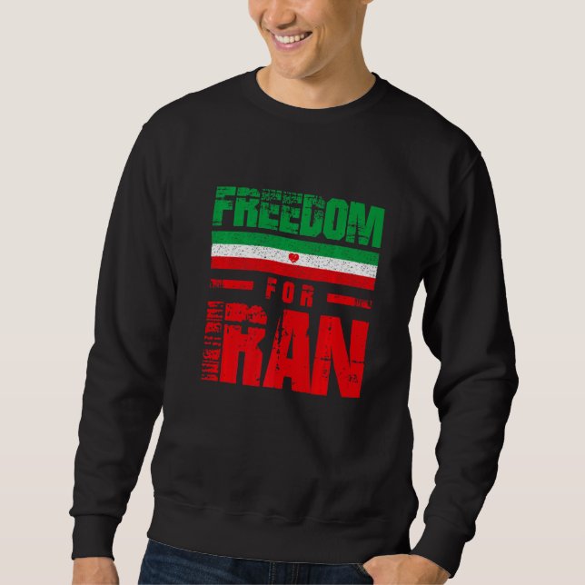 Moletom Freedom For Iran Free Iran Flag Heart Iran Azadi P (Frente)