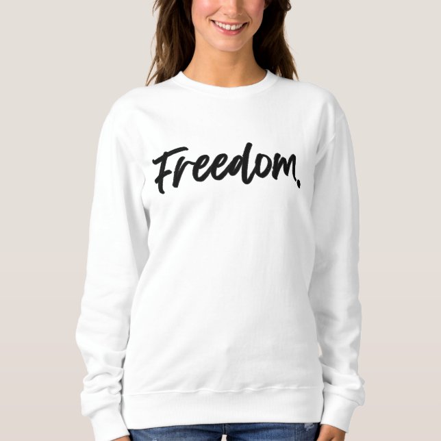 Moletom Freedom. Minimalist Black (Frente)