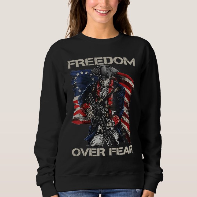 Moletom Freedom Over Fear  2nd Amendment  Gun Owner Joke (Frente)