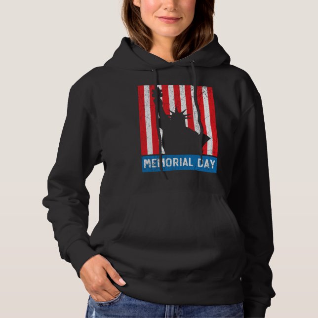 Moletom Freedom Patriotic Veteran USA Flag American Memori (Frente)